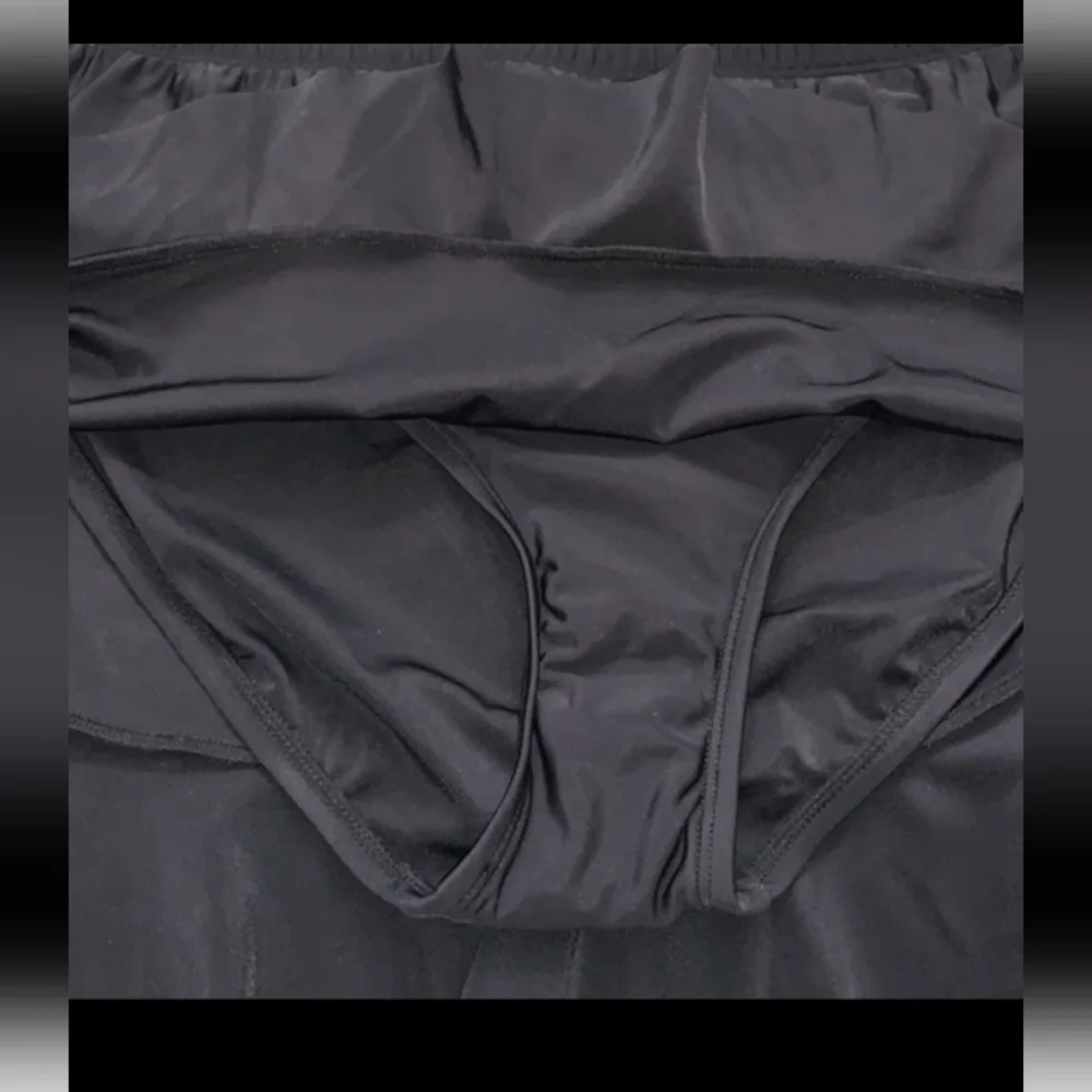 Nwt Women's Ruffle Swim Skirt - Aqua Green® Black Size: XL (16-18) 080